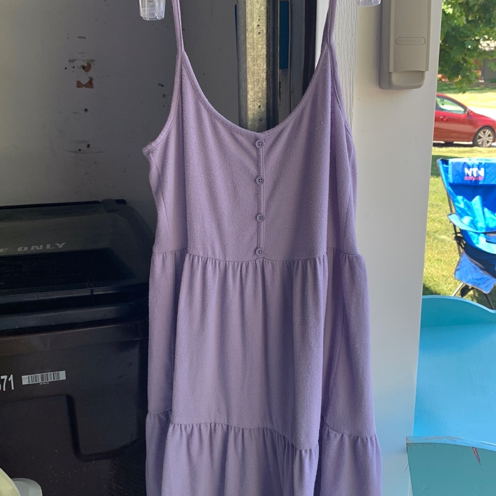 Purple soft mini dress